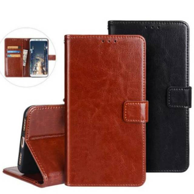 Flip wallet Leather Case Dompet Oppo F9 A7 A5S F1S F5 F7 