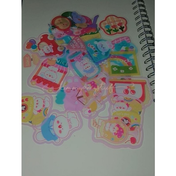 Sticker Kelinci Random Motif Lucu Untuk Hiasan Jurnal Buku Catatan Notebook
