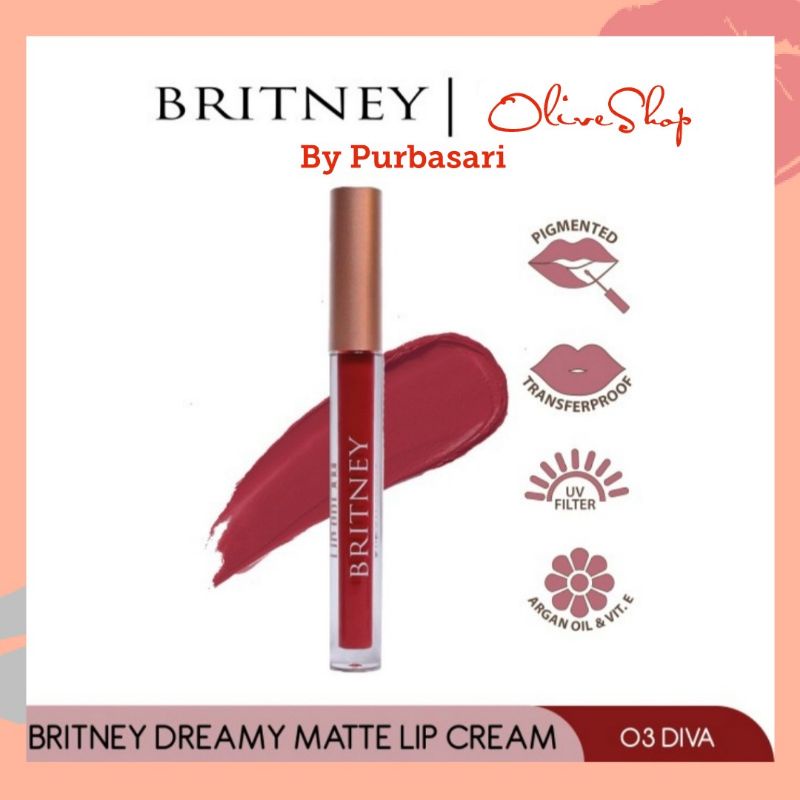 OliveShop ❤ Britney Dreamy Matte Lip Cream LipCream Lipstick