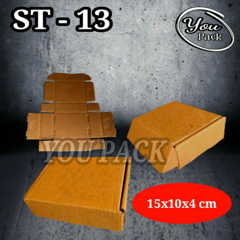 

KOTAK KARDUS ST-13 15X10X4 CM COKLAT POLOS DUS BOX PACKING