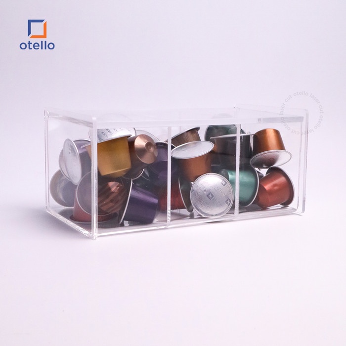 Box Kapsul Nespresso Sekat 3 Tempat Penyimpanan Capsule Kopi Wadah Organizer Dapur