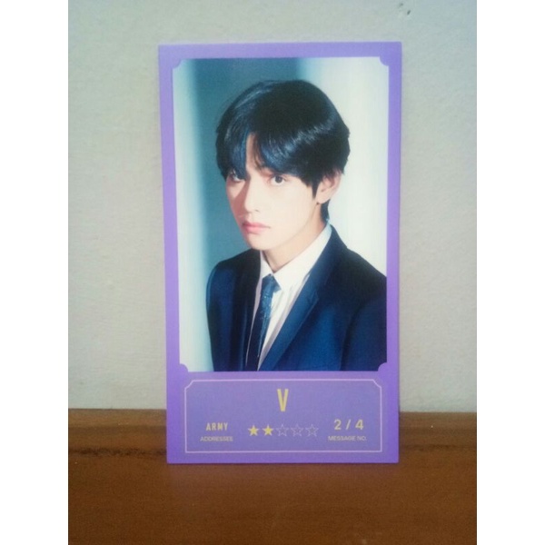 Message Card BBC Taehyung V BTS PC Photocard