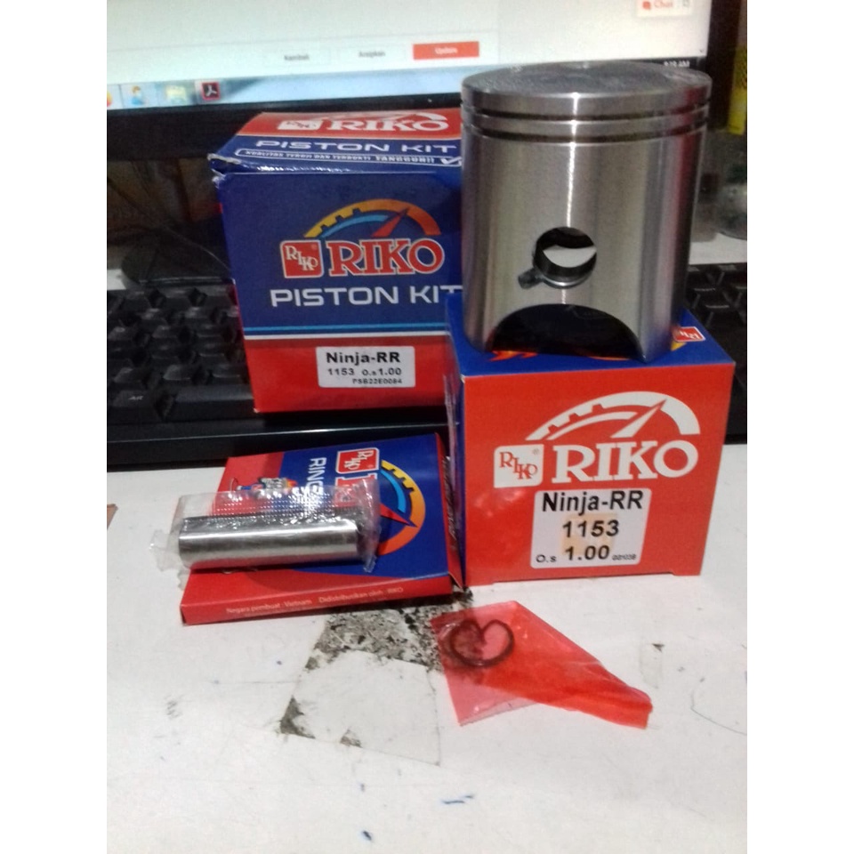 PISTON KIT SEHER SET RING KAWASAKI NINJA 150 R/RR 2 TAK OS/SIZE OPERSIZE 100 60 MM PEN 15 100 25 75 
