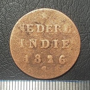 #10.NIB. UANG KOIN KUNO 1/2 STUIVER NEDERL INDIE TAHUN 1826 S
