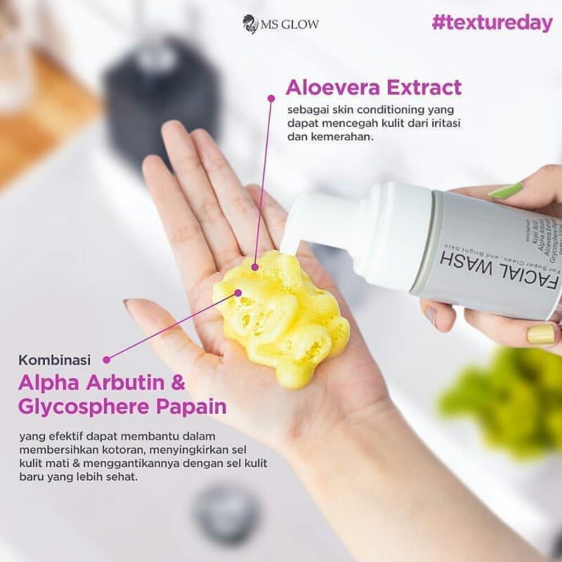 Facial wash cewek MS glow 100% original termurah