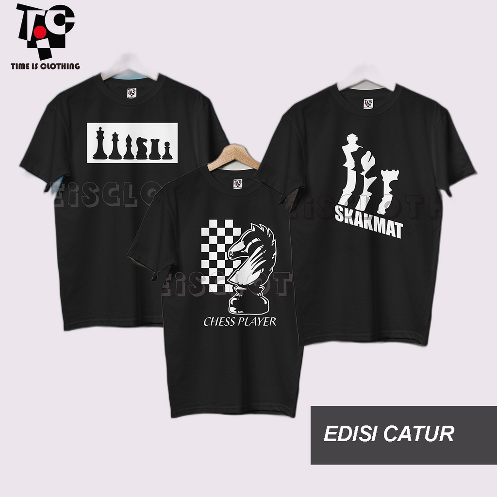 Kaos Baju Obral Combed 30S Distro CATUR CHESS polos custom indonesia