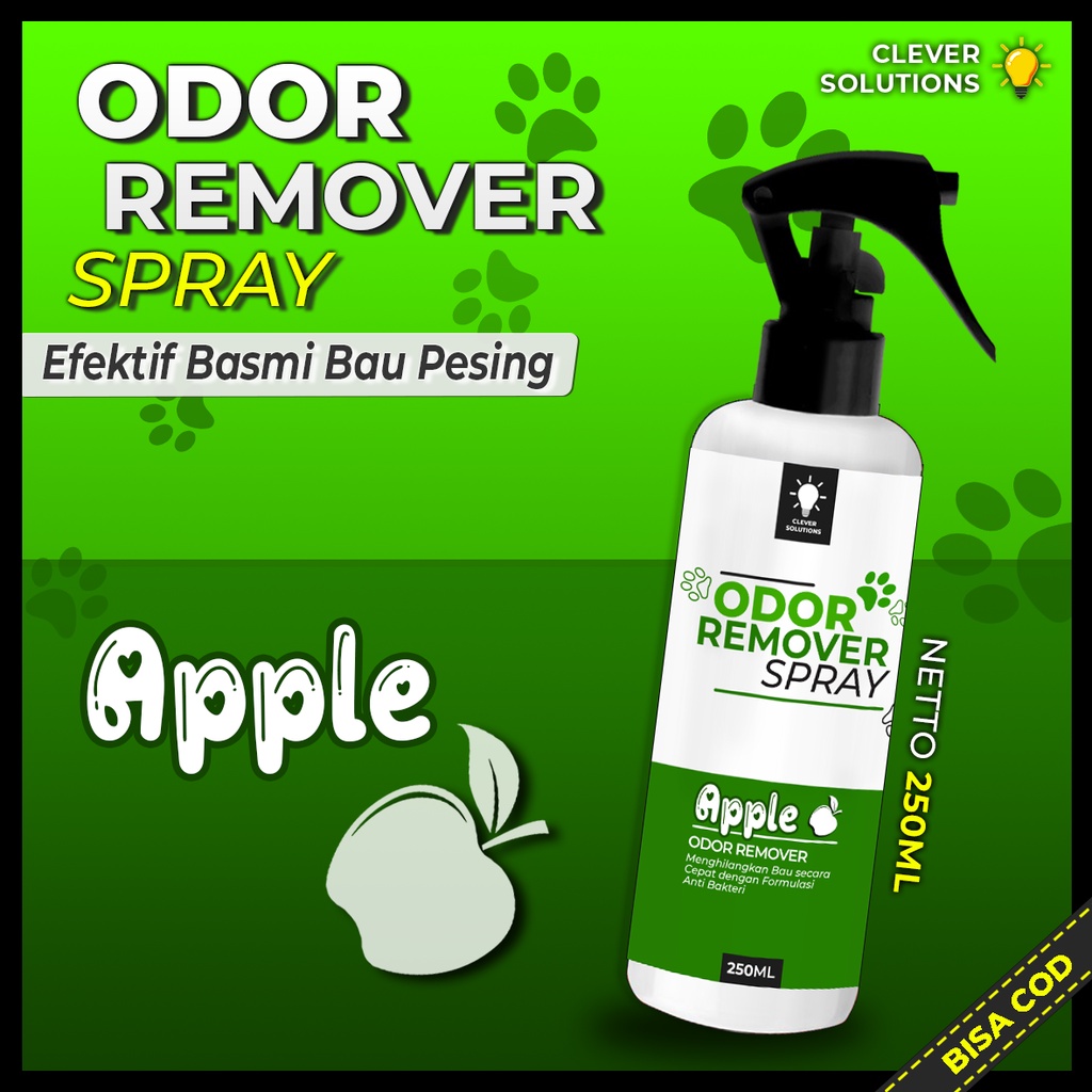 ODOR REMOVER varian aroma Spray Penghilang Bau Pesing Kotoran Hewan Kucing Kelinci Anabul antibakteri Penghilang Bau Pesing Urin Urine by Clever Solutions Novamos Freya