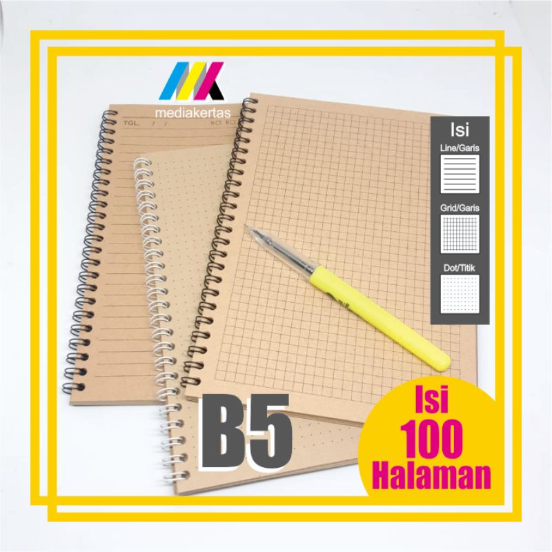 Jual Notebook Jurnal Book Buku Catatan Vintage Craft B5 Murah Garis ...