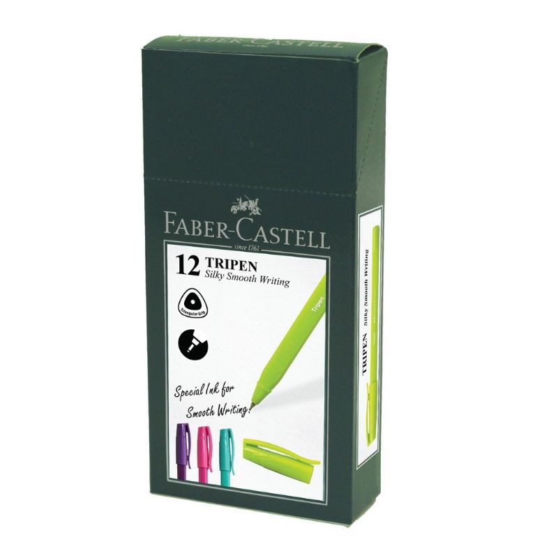 

Ballpen Tripen 0.7mm MixBarrel Black Ink Box 12 - alat tulis - pulpen-pulpen warna warni-fabercastel