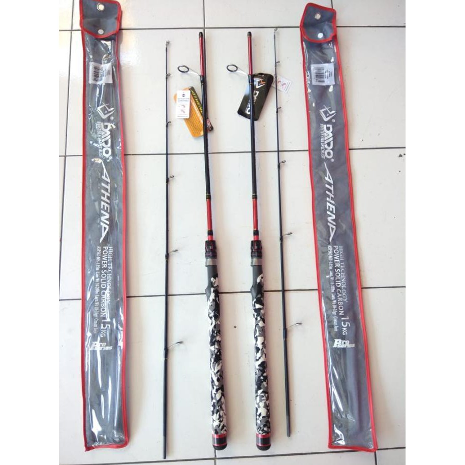 TERMURAH Joran Spinning Daido Athena 165 10-20lb Solid Carbon drag 15 kg fuji