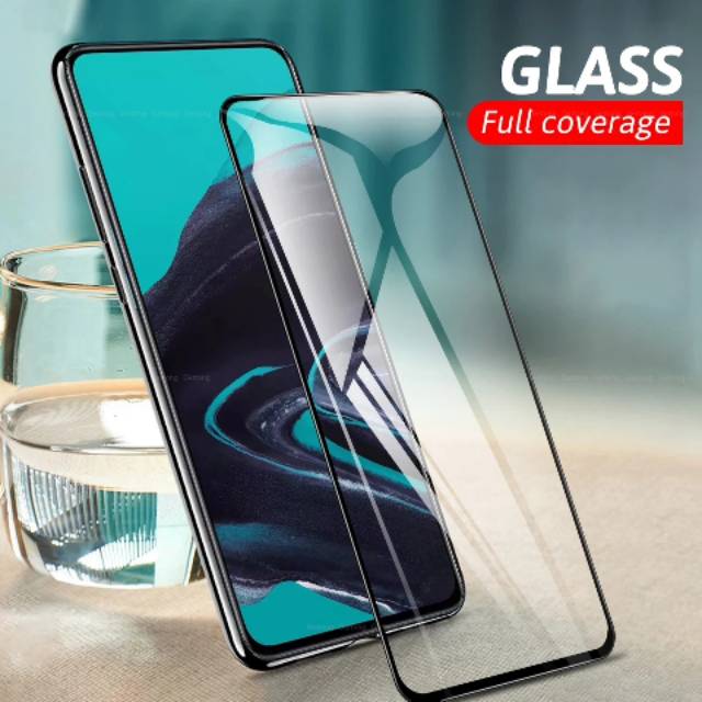 Original Tampered Glass Screen Guard Full Screen Full Lem Clear Oppo Reno 2 Anti Gores Kaca TG Hp