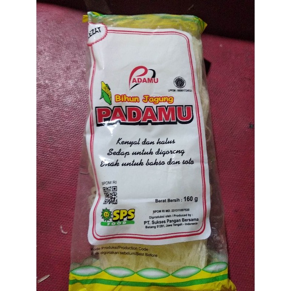 

bihun jagung PADAMU 160GR