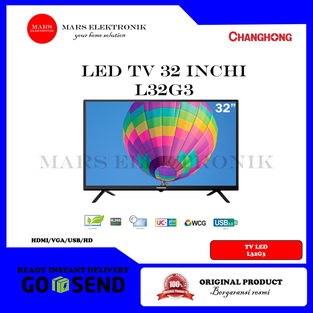 TV LED CHANGHONG 32 INCHI L32G3 / L 32 G3 / READY / GOSEND / TV LED MURAH