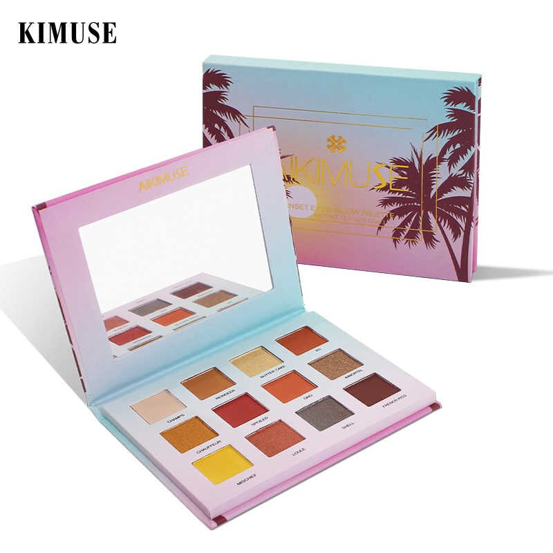 (READY &amp; ORI) Aikimuse 12 Colors Sunset Eyeshadow Palette 305