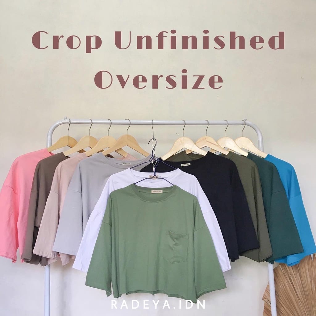 MakeGrosir - KAOS OVERSIZE CROP VAREL / CROP TOP