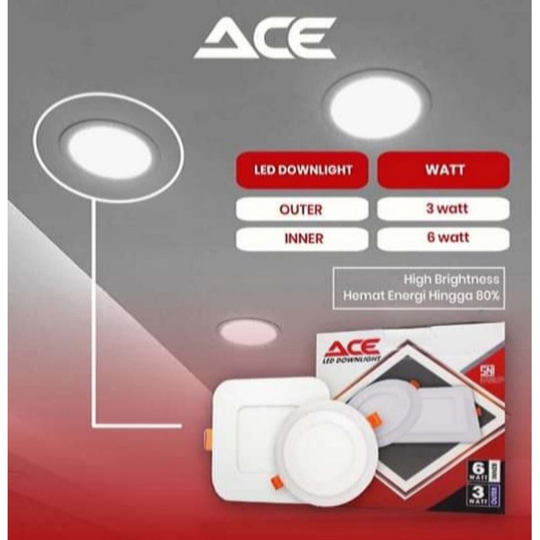Led downlight petak Ace