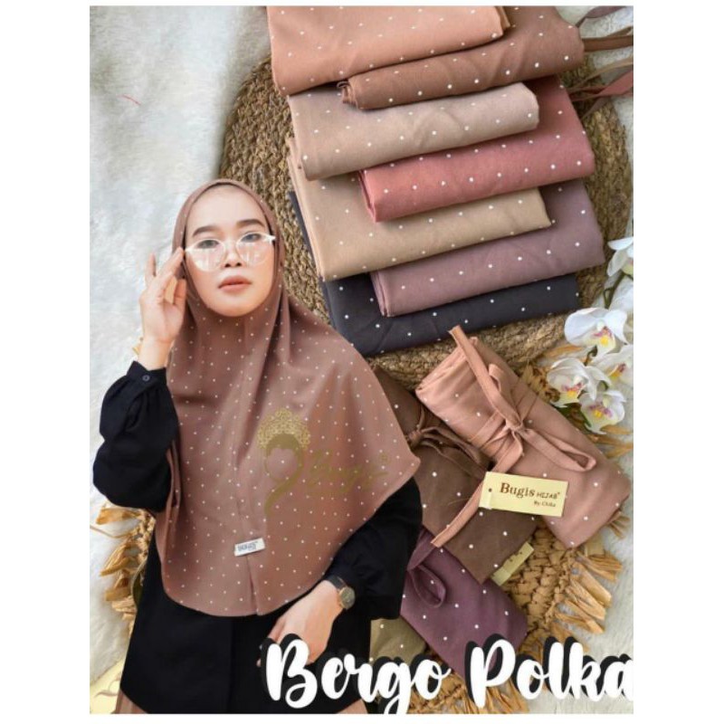 Bugis Hijab polkadot