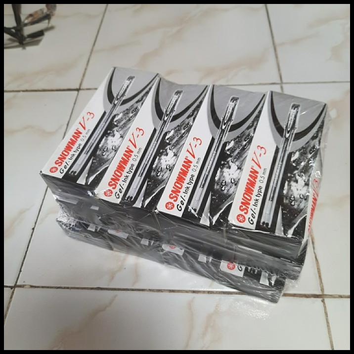 

Pulpen Gel Snowman V3 Hitam 0.5Mm 1 Gross Isi 144 Buah