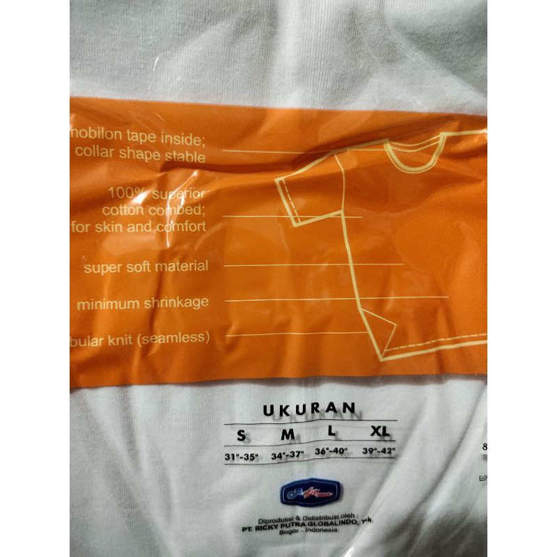 OBLONG GT MAN V NECK / OBLONG O NECK GT MAN / OBLONG PRIA KATUN TSGV DAN GTS 01 / OBLONG GTMAN PUTIH TEBAL, NYAMAN