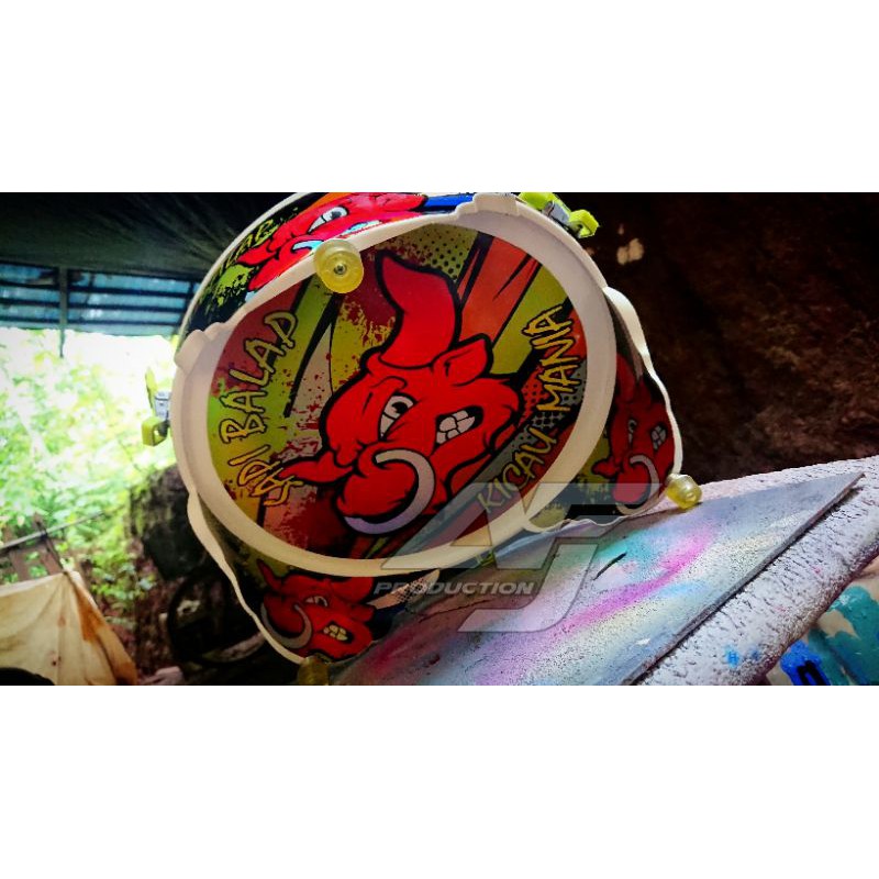 tebok lovebird pvc decal hologram murah custom