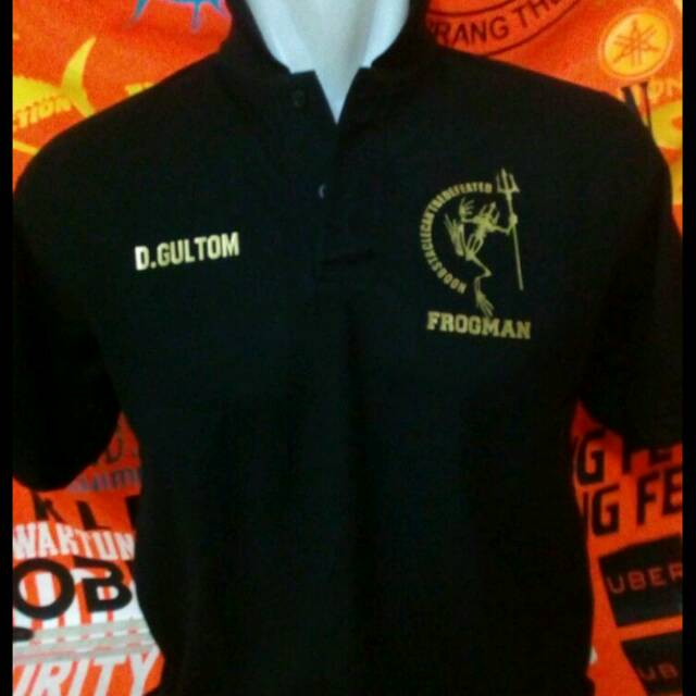 KAOS KERAH POLO SHIRT MILITER FROGMAN MILITARY ARMY-BISA REQ NAMA ANDA