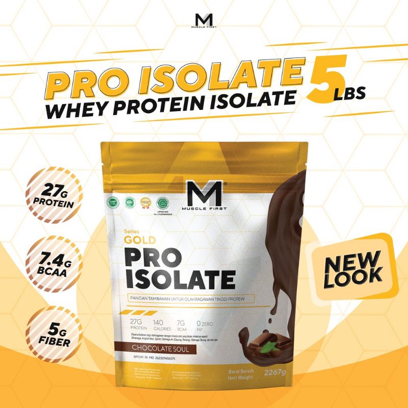Muscle First (M1) Pro Isolate Whey Protein 5lbs WPI 90 Muscle Susu Whey Protein