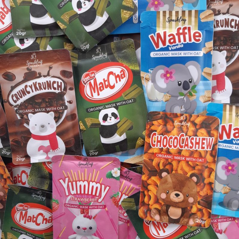 [FREE GIFT]  SPARKLING QUEEN MASKER ORGANIK snack 20gram