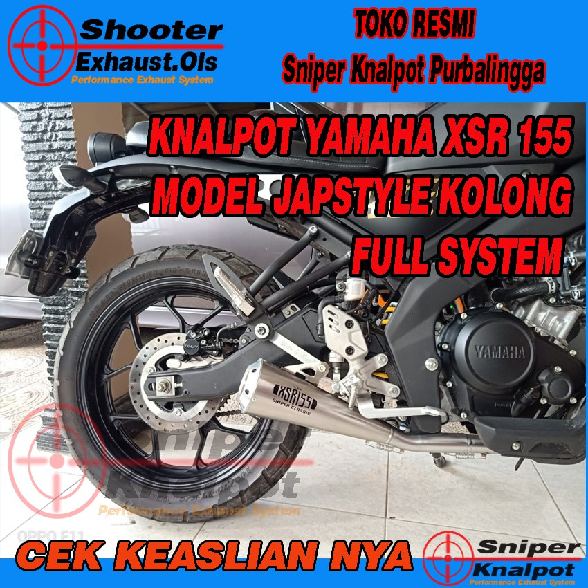 Knalpot Yamaha xsr155 xsr155 japstyle kolong kolong silver