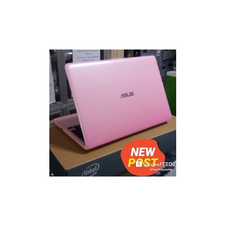 nego second laptop/ notebook asus e203mah-fd413t warna pink kartu garansi free tas dan mouse