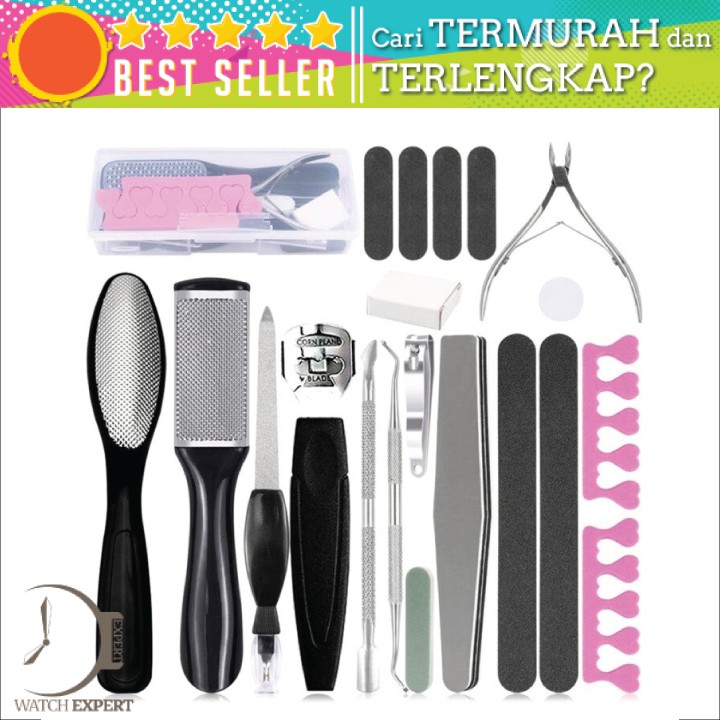 Bisa COD Alat Perawatan Kaki Manicure Pedicure Profesional Foot Care Scraper Set 20 in 1 - NaClips G