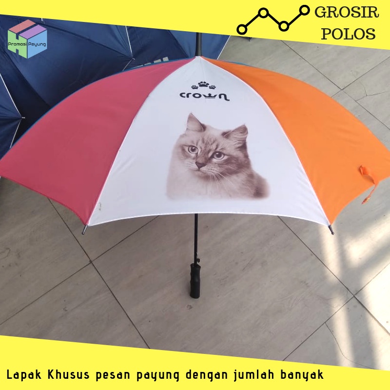 CUSTOM GROSIR payung STANDAR Custom KAIN Bebas pilih Warna + Sablon