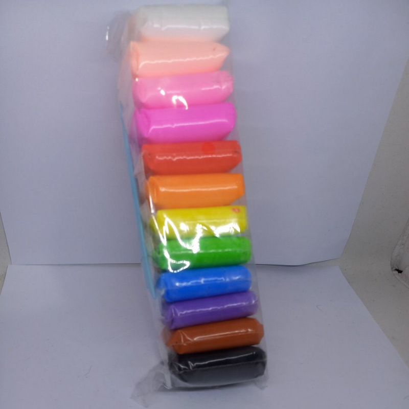 [ERA] Polymer clay import 12pcs polymer clay light clay super light clay soft clay mainan edukasi