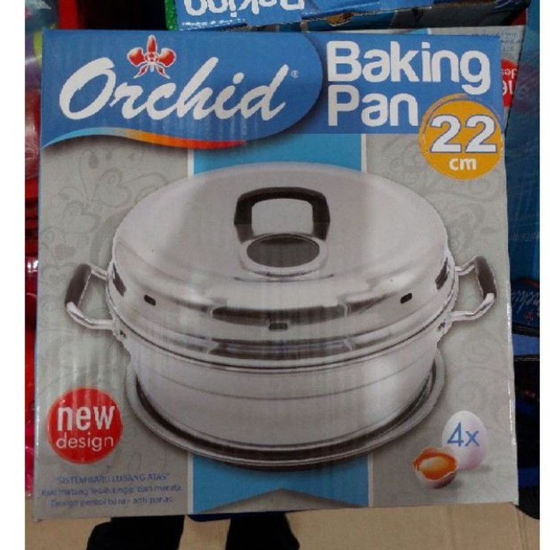 Orchid Baking Pan Cetakan Kue Bolu Ukuran22 Cm 4 Telur Original