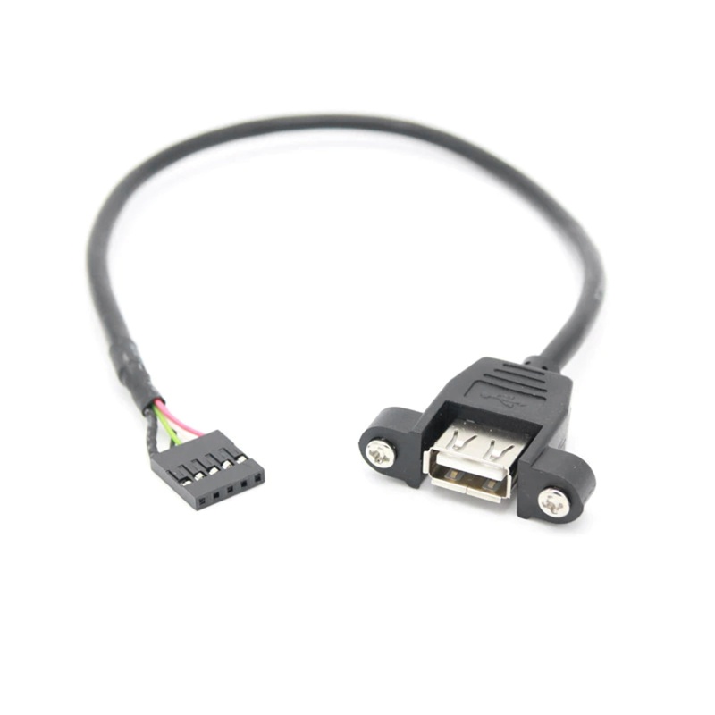 Btsg 5Pin Dupont- Ke 2.54 Kabel Kop USB Motherboard Komputer Built In Shileded Cord 5Pin 0.for 0.5M 1M