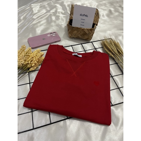 •NEVADA• Sweater Cewe // Sweater Polos // Nevada Cut Label-Merah