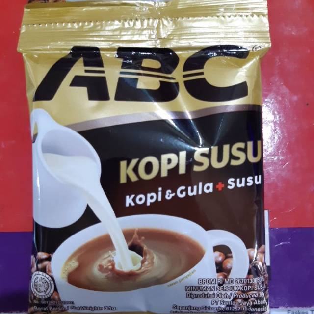 

ABC Kopi Susu 1 renteng isi 10sachet @31gr ED 28 Jan 26