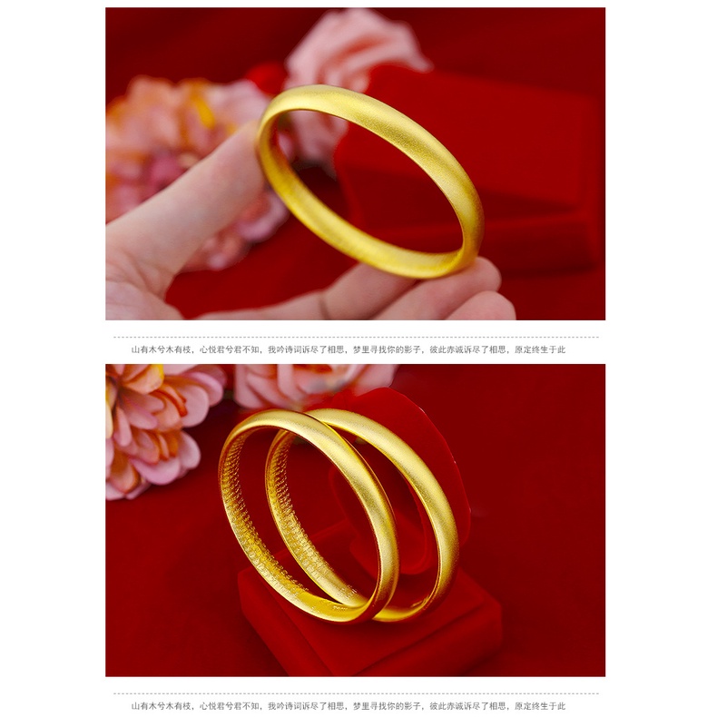 Gelang Emas Asli Kadar 375 Desain Hati Gaya Minimalis Kuno Untuk Wanita