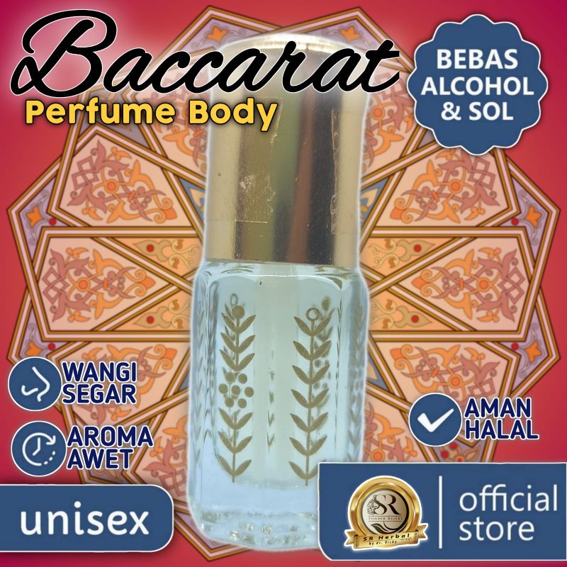 Parfum Searah Bac*carat by SR Parfume Kemasan Tola Padi Stik Oles / Roll On Ukuran 3 , 6 dan 12 ml 100% Murni Tidak Mengandung Campuran Apapun