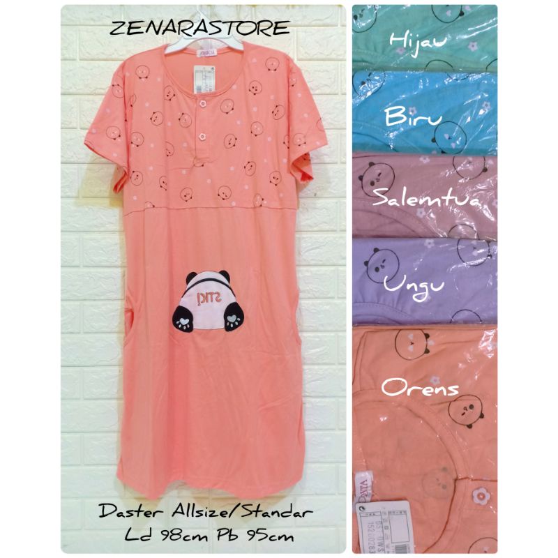 Daster kaos Allsize dewasa Lorita by Sofie daster allsize kancing depan busui daster midi Ld 98 cm