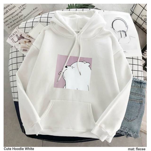 HOODIE CUTE BEAR / HOODIE WANITA TEBAL