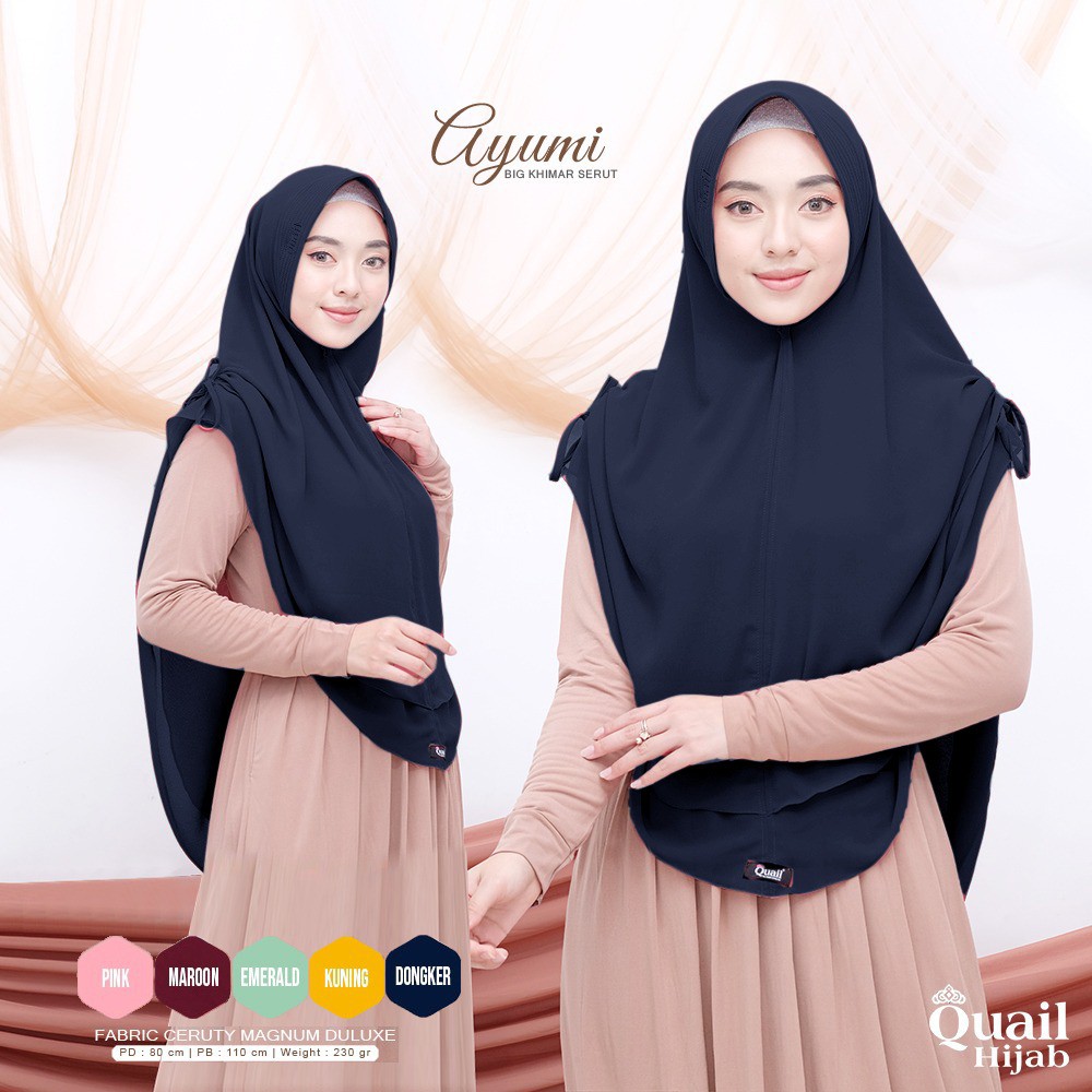 Ayumi~Khimar Serut by Quail Hijab