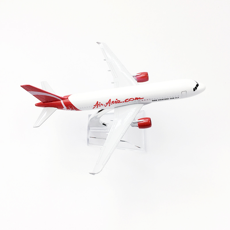 Model Pesawat Terbang Airbus 320 Airline 2007 Asia A320 Bahan Alloy Die-cast 16CM Warna Putih 1 / 400