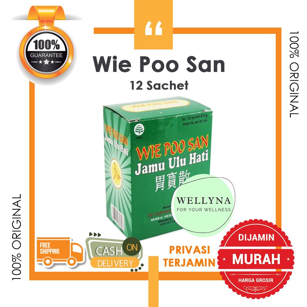 Wie Poo San- Obat Herbal Ulu Hati Mengobati Maag, Perut Kembung dan Perih