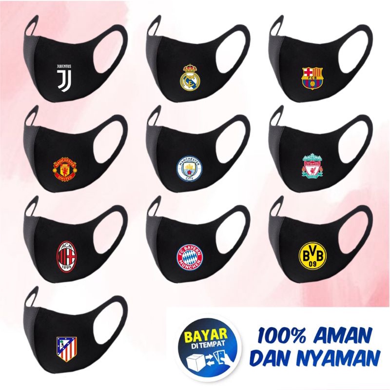 Masker Scuba Motif Club Bola Foot Ball Murah