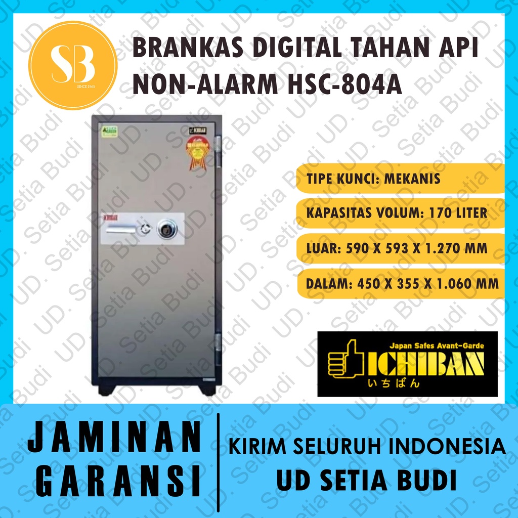 Brankas Ichiban Tahan Api Non-Alarm HSC-804A