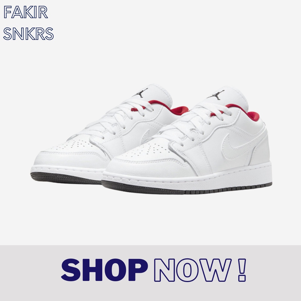 Air Jordan 1 Low White Red