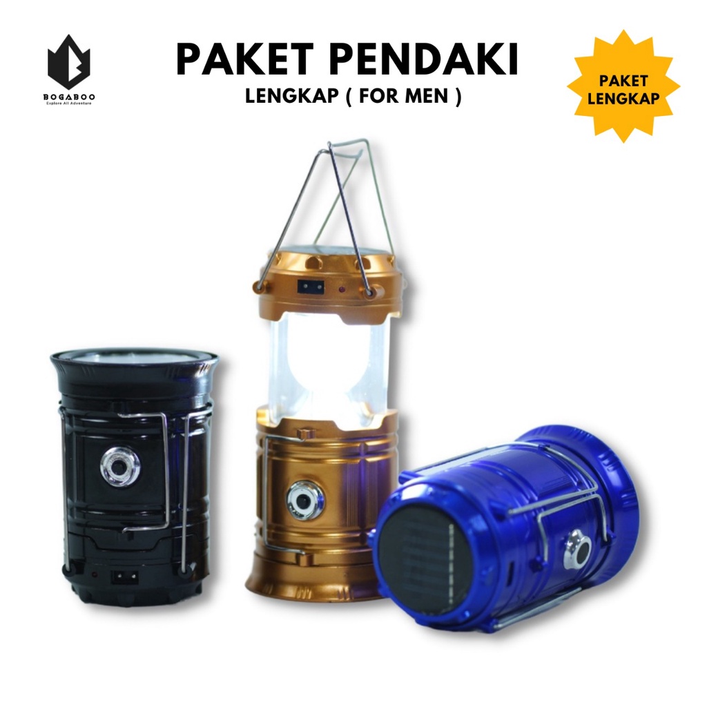 Paket Pendaki Lengkap - Paket Alat Camping - Paket Lengkap Naik Gunung Pria