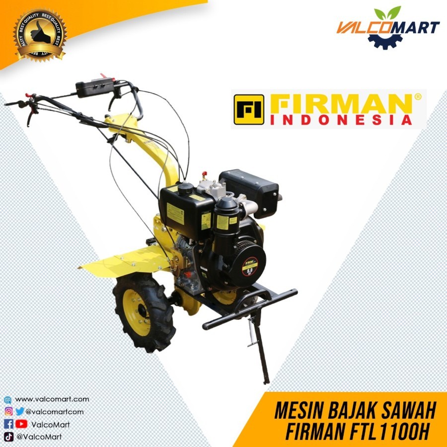 Firman Mesin Traktor Bajak Sawah FTL 1100H. Cultivator Tiller Machine