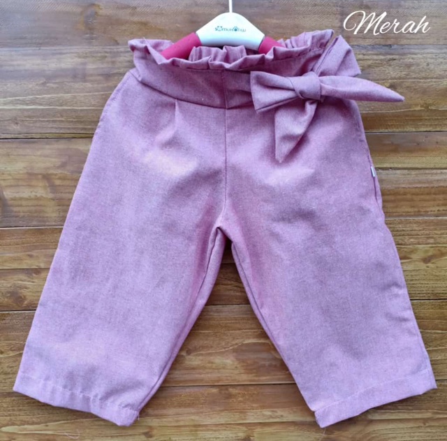 Celana kulot anak big bow pita anak perempuan 2-7 tahun ponny pants nablfashion