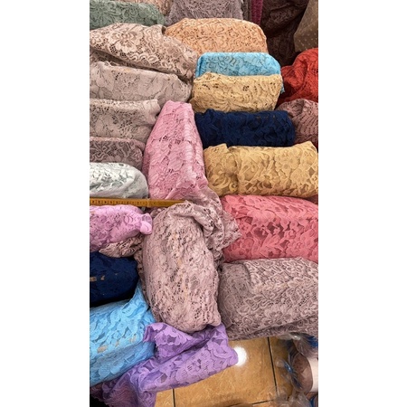 outer cardi brokat cornely lengan trompet / cardigan lebaran brokat kekinian